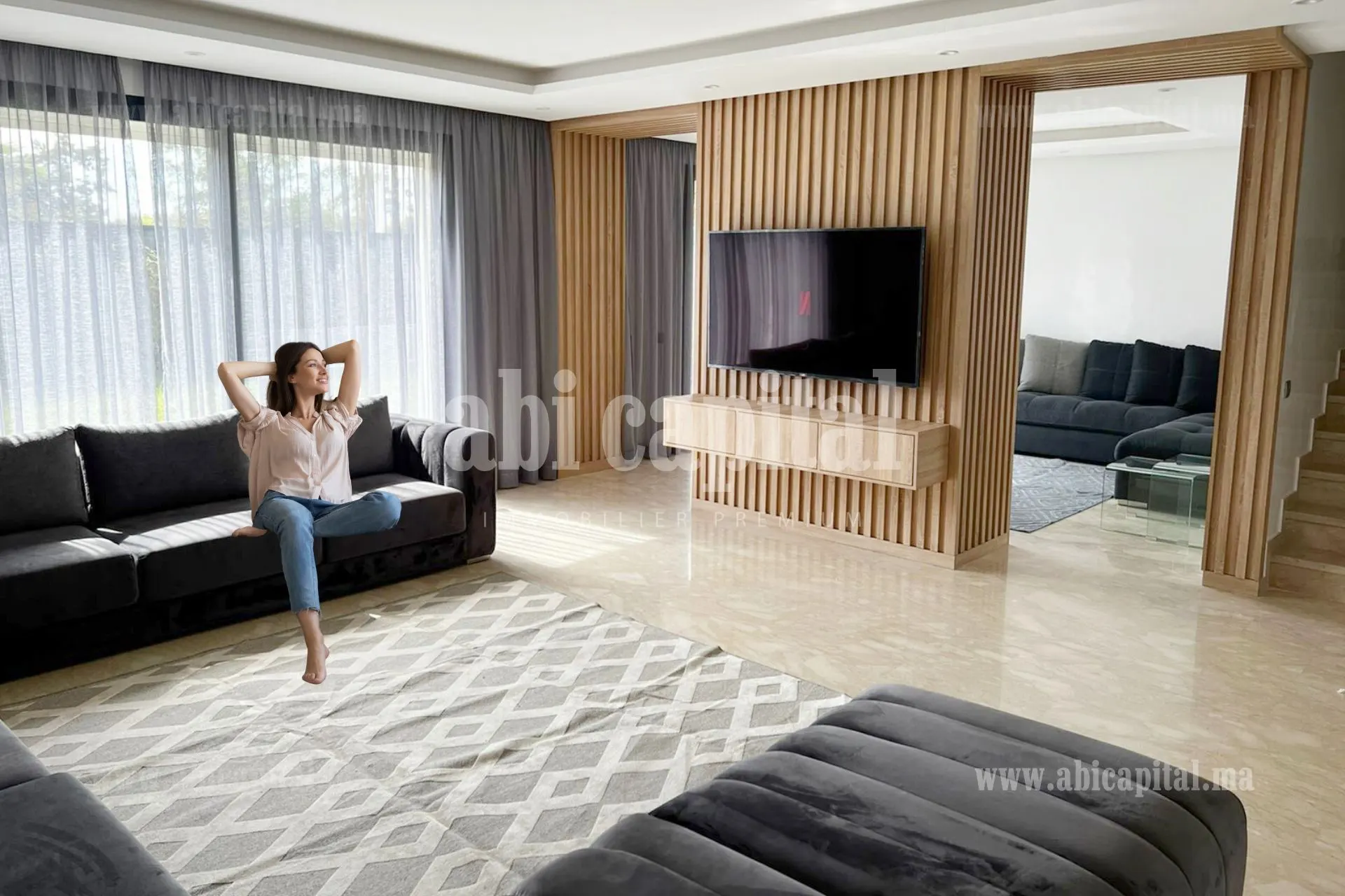 Rabat - Maroc - Duplex meuble Prestigia 